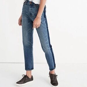 Madewell The High Rise Slim Boy Jean; Tuxedo Stripe; 28